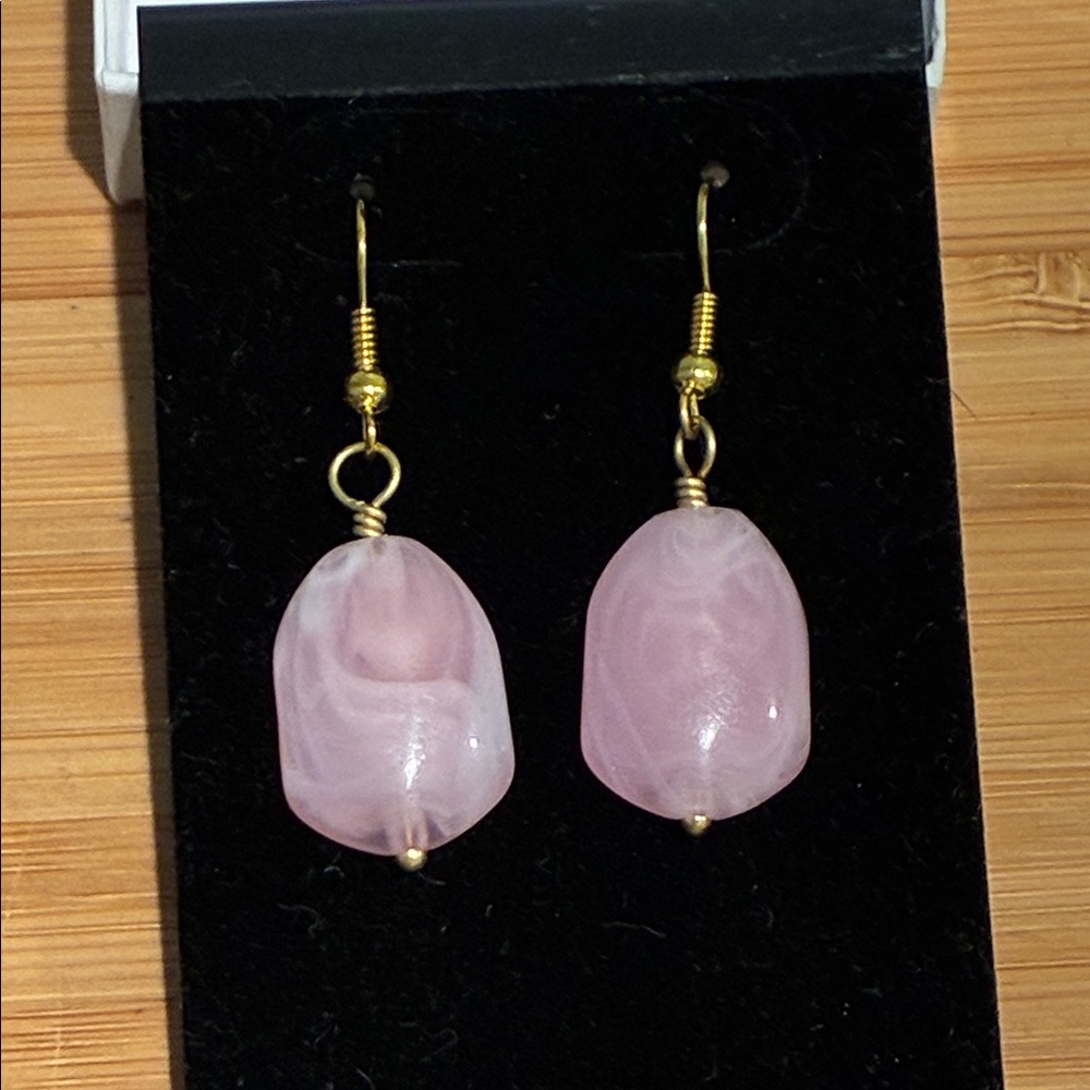 Elegant Pink Dangle Earrings